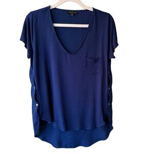 Dynamite Blue High Low Blouse Women’s S
